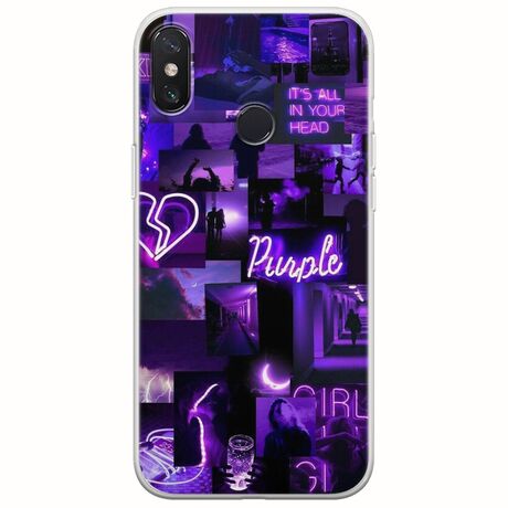 Aesthetic Purple Xiaomi Redmi Note 6 Pro Flexible TPU (Διάφανη Σιλικόνη)