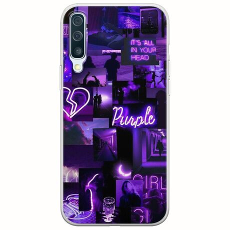 Aesthetic Purple Samsung Galaxy A50 Flexible TPU (Διάφανη Σιλικόνη)