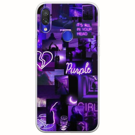 Aesthetic Purple Xiaomi Redmi Note 7 Flexible TPU (Διάφανη Σιλικόνη)