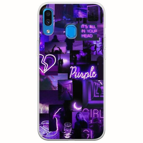 Aesthetic Purple Samsung Galaxy A20e Flexible TPU (Διάφανη Σιλικόνη)