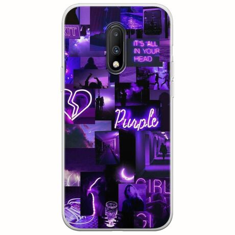 Aesthetic Purple OnePlus 7 Flexible TPU (Διάφανη Σιλικόνη)