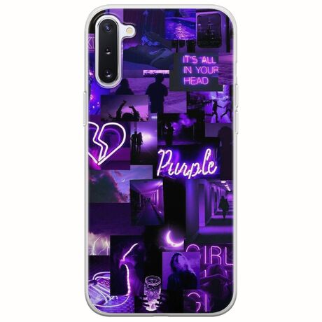 Aesthetic Purple Samsung Galaxy Note 10 Flexible TPU (Διάφανη Σιλικόνη)