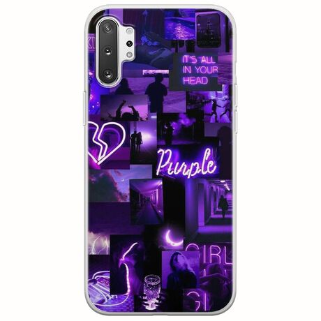 Aesthetic Purple Samsung Galaxy Note 10 Plus Flexible TPU (Διάφανη Σιλικόνη)