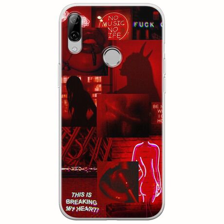 Aesthetic Red Huawei P Smart Z Flexible TPU (Διάφανη Σιλικόνη)