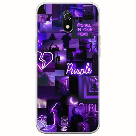Aesthetic Purple Xiaomi Redmi 8A Flexible TPU (Διάφανη Σιλικόνη)