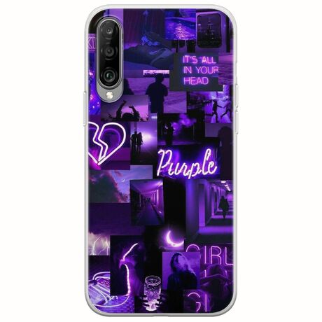 Aesthetic Purple Xiaomi Mi 9 Lite Flexible TPU (Διάφανη Σιλικόνη)