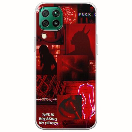 Aesthetic Red Huawei P40 Lite Flexible TPU (Διάφανη Σιλικόνη)