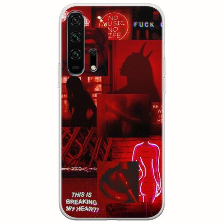 Aesthetic Red Huawei Honor 20 Pro Flexible TPU (Διάφανη Σιλικόνη)