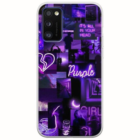 Aesthetic Purple Samsung Galaxy A41 Flexible TPU (Διάφανη Σιλικόνη)