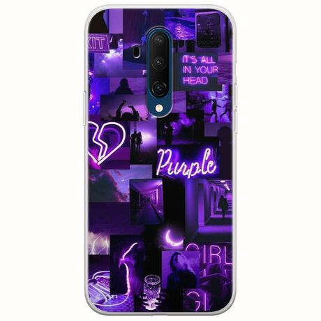 Aesthetic Purple OnePlus 7T Pro Flexible TPU (Διάφανη Σιλικόνη)