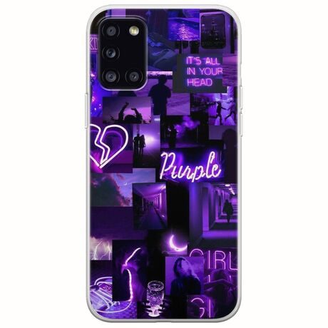 Aesthetic Purple Samsung Galaxy A31 Flexible TPU (Διάφανη Σιλικόνη)