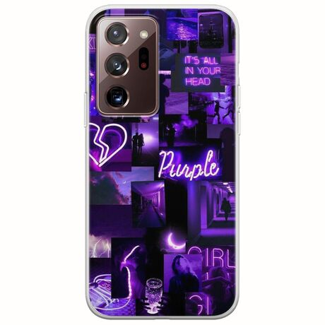 Aesthetic Purple Samsung Galaxy Note 20 Ultra Flexible TPU (Διάφανη Σιλικόνη)