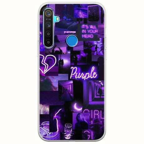 Aesthetic Purple Realme 5/5i/5s Flexible TPU (Διάφανη Σιλικόνη)