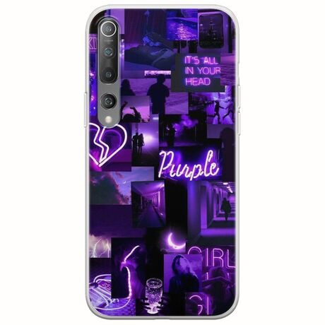 Aesthetic Purple Xiaomi Mi 10  / Mi 10 Pro Flexible TPU (Διάφανη Σιλικόνη)