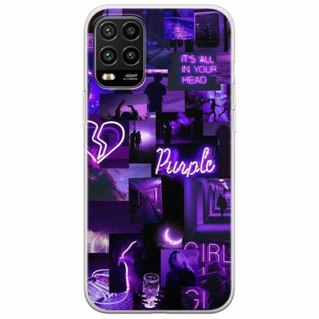 Aesthetic Purple Xiaomi Mi 10 Lite Flexible TPU (Διάφανη Σιλικόνη)