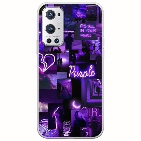 Aesthetic Purple OnePlus 9 Pro Flexible TPU (Διάφανη Σιλικόνη)