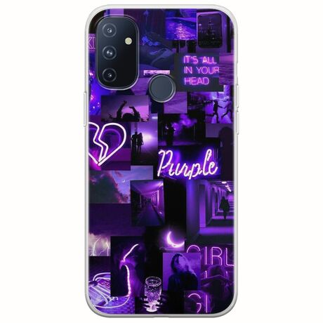 Aesthetic Purple OnePlus N100 Flexible TPU (Διάφανη Σιλικόνη)