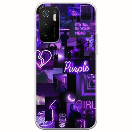 Aesthetic Purple Xiaomi Poco M3 Pro 5G Flexible TPU (Διάφανη Σιλικόνη)