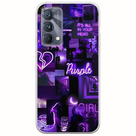 Aesthetic Purple Realme GT 5G Flexible TPU (Διάφανη Σιλικόνη)