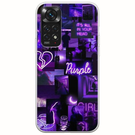 Aesthetic Purple Xiaomi Redmi Note 11 / 11s Flexible TPU (Διάφανη Σιλικόνη)