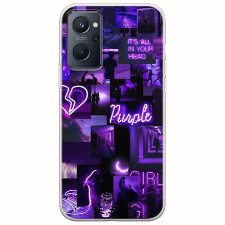 Aesthetic Purple Realme 9i Flexible TPU (Διάφανη Σιλικόνη)