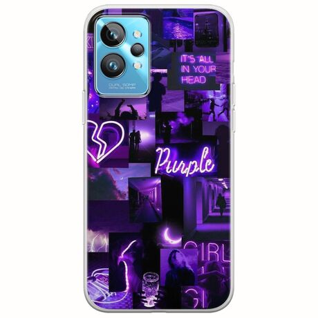 Aesthetic Purple Realme GT2 Pro Flexible TPU (Διάφανη Σιλικόνη)