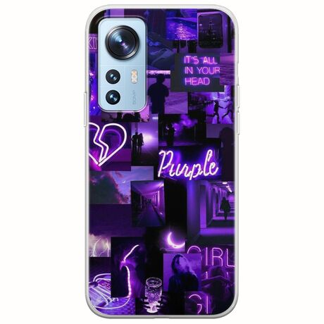 Aesthetic Purple Xiaomi 12 / 12X Flexible TPU (Διάφανη Σιλικόνη)