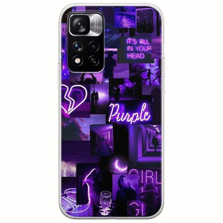 Aesthetic Purple Xiaomi Redmi Note 11 Pro Plus 5G Flexible TPU (Διάφανη Σιλικόνη)