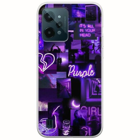 Aesthetic Purple Realme C31 Flexible TPU (Διάφανη Σιλικόνη)