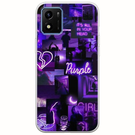 Aesthetic Purple Vivo Y01 Flexible TPU (Διάφανη Σιλικόνη)