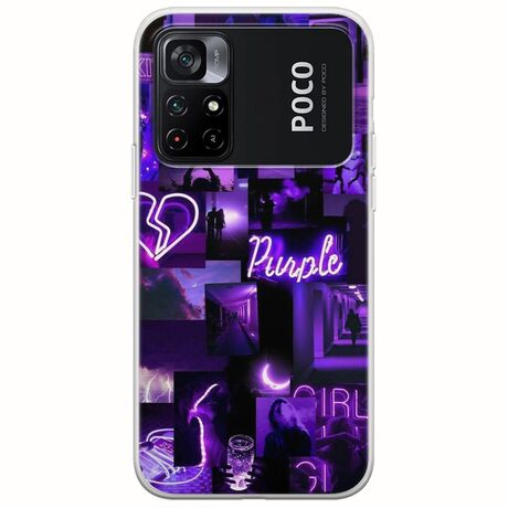 Aesthetic Purple Xiaomi Poco M4 Pro 4G Flexible TPU (Διάφανη Σιλικόνη)