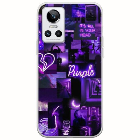 Aesthetic Purple Realme GT Neo 3 Flexible TPU (Διάφανη Σιλικόνη)