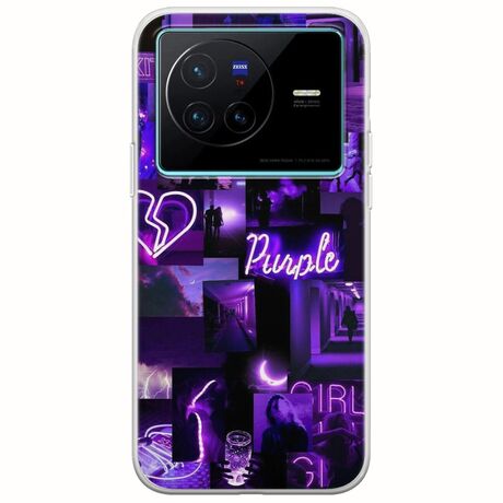 Aesthetic Purple Vivo X80 Flexible TPU (Διάφανη Σιλικόνη)