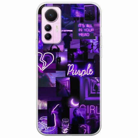 Aesthetic Purple Xiaomi 12 Lite 5G Flexible TPU (Διάφανη Σιλικόνη)