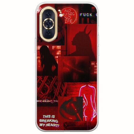Aesthetic Red Huawei Nova 10 Flexible TPU (Διάφανη Σιλικόνη)