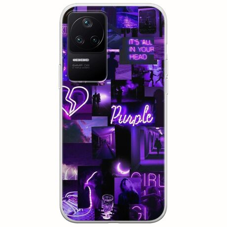 Aesthetic Purple Xiaomi Poco F4 5G Flexible TPU (Διάφανη Σιλικόνη)