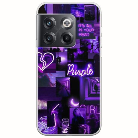Aesthetic Purple OnePlus 10T 5G Flexible TPU (Διάφανη Σιλικόνη)