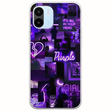 Aesthetic Purple Xiaomi Redmi A1 Flexible TPU (Διάφανη Σιλικόνη)