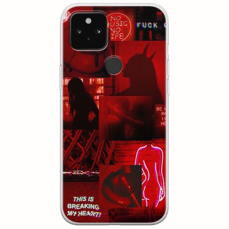 Aesthetic Red Google Pixel 5a 5G Flexible TPU (Διάφανη Σιλικόνη)