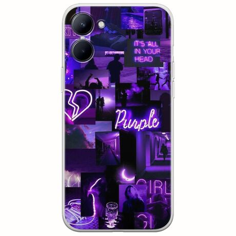 Aesthetic Purple Realme C33 Flexible TPU (Διάφανη Σιλικόνη)