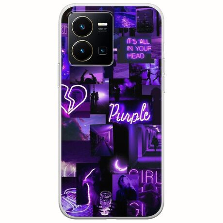 Aesthetic Purple Vivo Y35 Flexible TPU (Διάφανη Σιλικόνη)