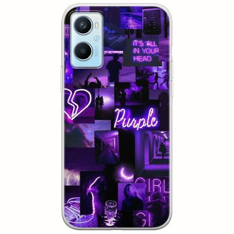 Aesthetic Purple Oppo A96 4G Flexible TPU (Διάφανη Σιλικόνη)
