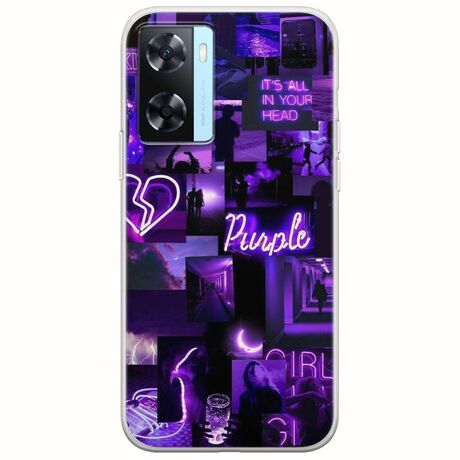 Aesthetic Purple Oppo A77 5G Flexible TPU (Διάφανη Σιλικόνη)