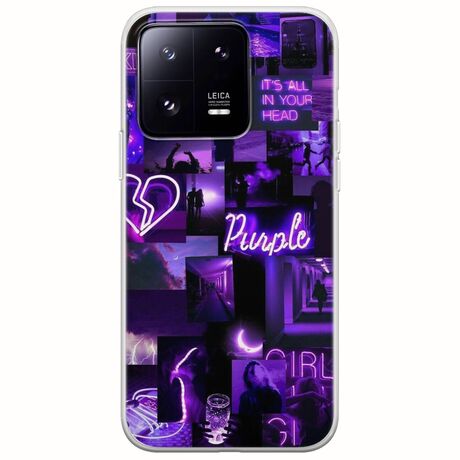 Aesthetic Purple Xiaomi 13 Pro 5G Flexible TPU (Διάφανη Σιλικόνη)