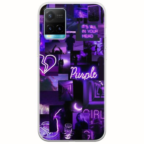 Aesthetic Purple Vivo Y21s Flexible TPU (Διάφανη Σιλικόνη)