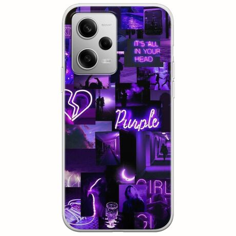 Aesthetic Purple Xiaomi Redmi Note 12 Pro 5G Flexible TPU (Διάφανη Σιλικόνη)