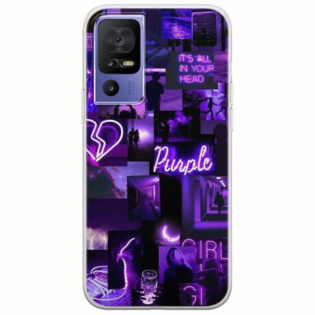Aesthetic Purple TCL 40 SE Flexible TPU (Διάφανη Σιλικόνη)