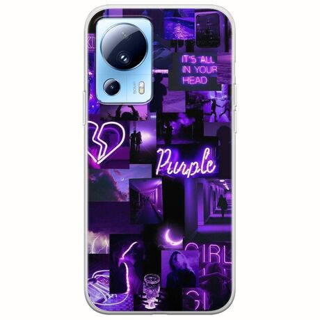 Aesthetic Purple Xiaomi 13 Lite 5G Flexible TPU (Διάφανη Σιλικόνη)