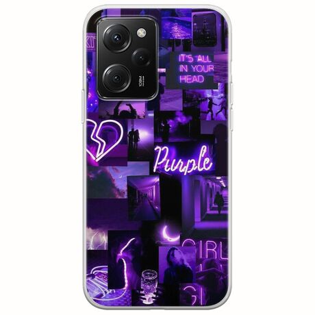 Aesthetic Purple Xiaomi Poco X5 Pro 5G Flexible TPU (Διάφανη Σιλικόνη)