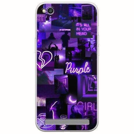 Aesthetic Purple Xiaomi Redmi 5A Flexible TPU (Διάφανη Σιλικόνη)